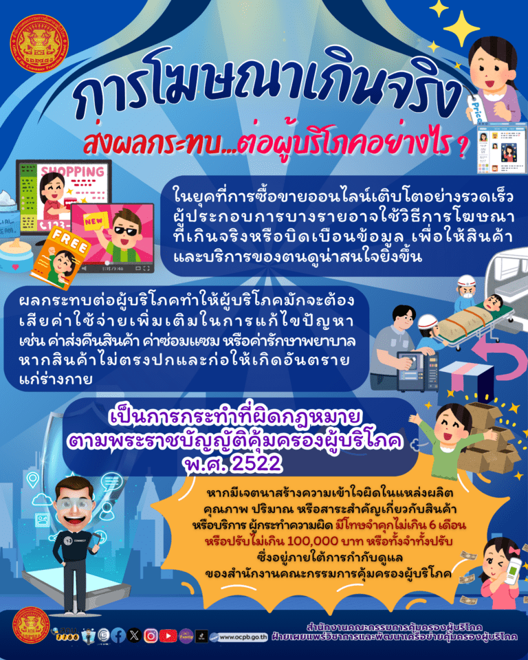 info การโฆษณาเกินจริง